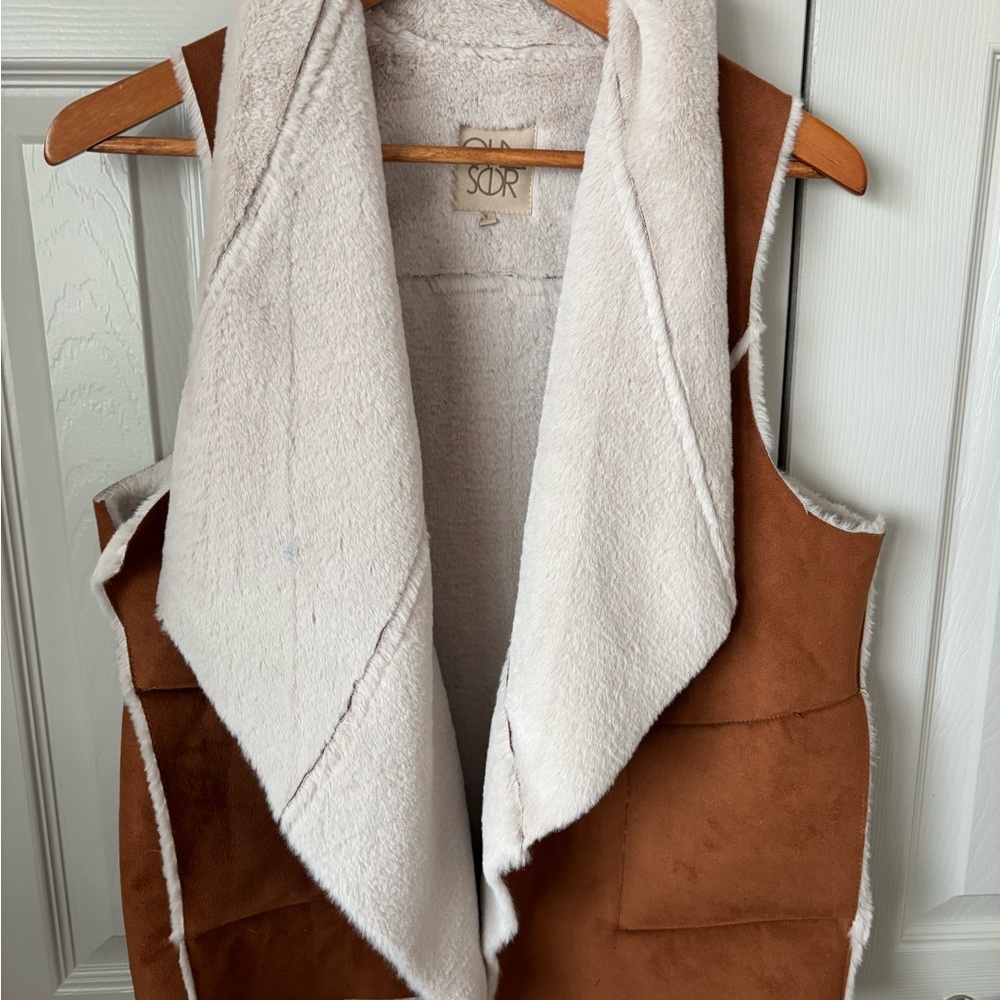Mountain Western Chaser Faux Suede and Fur Vest